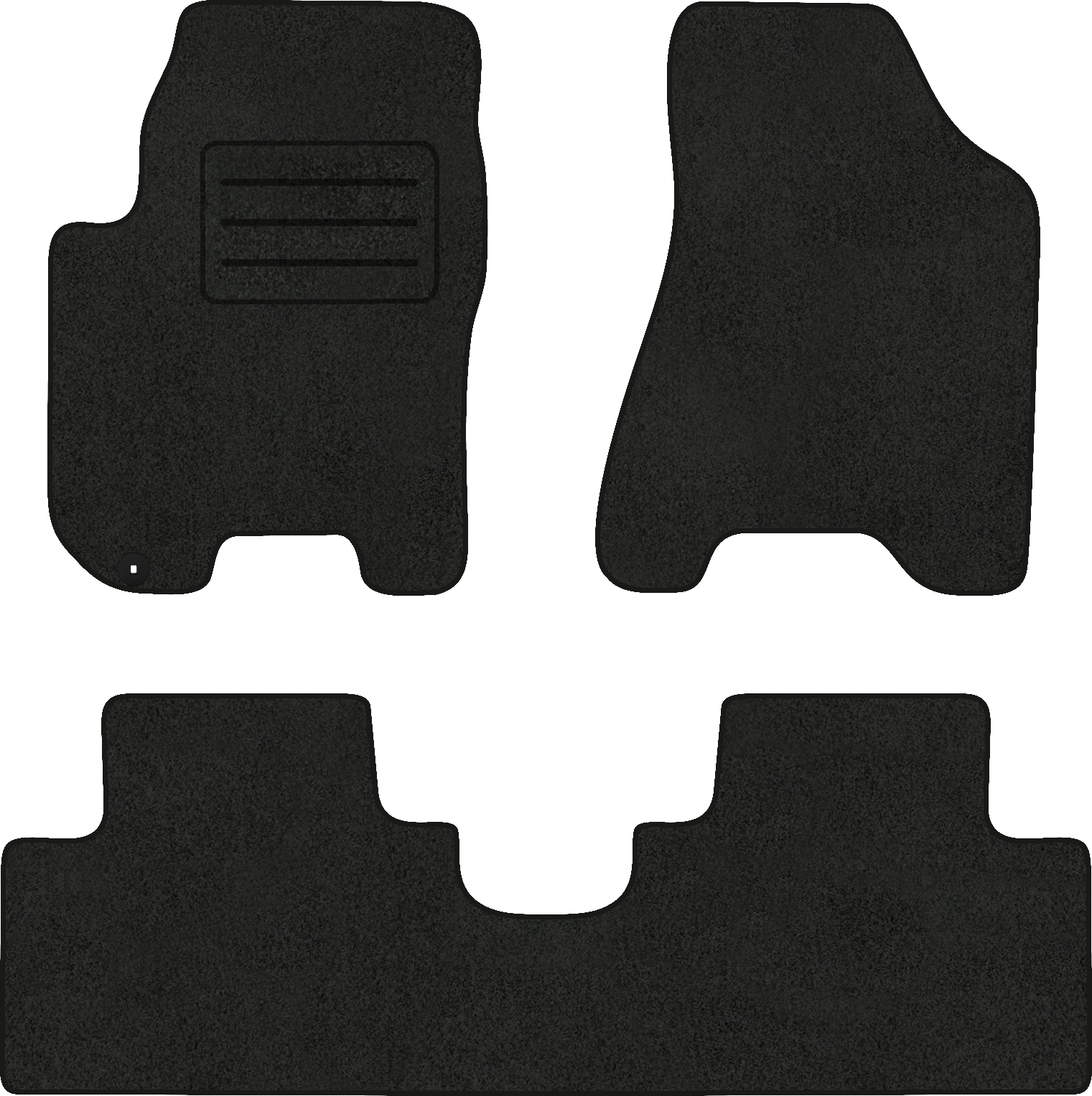 Velurové koberce Lux pro Hyundai Tucson I (2004-2009) Komplet Černé