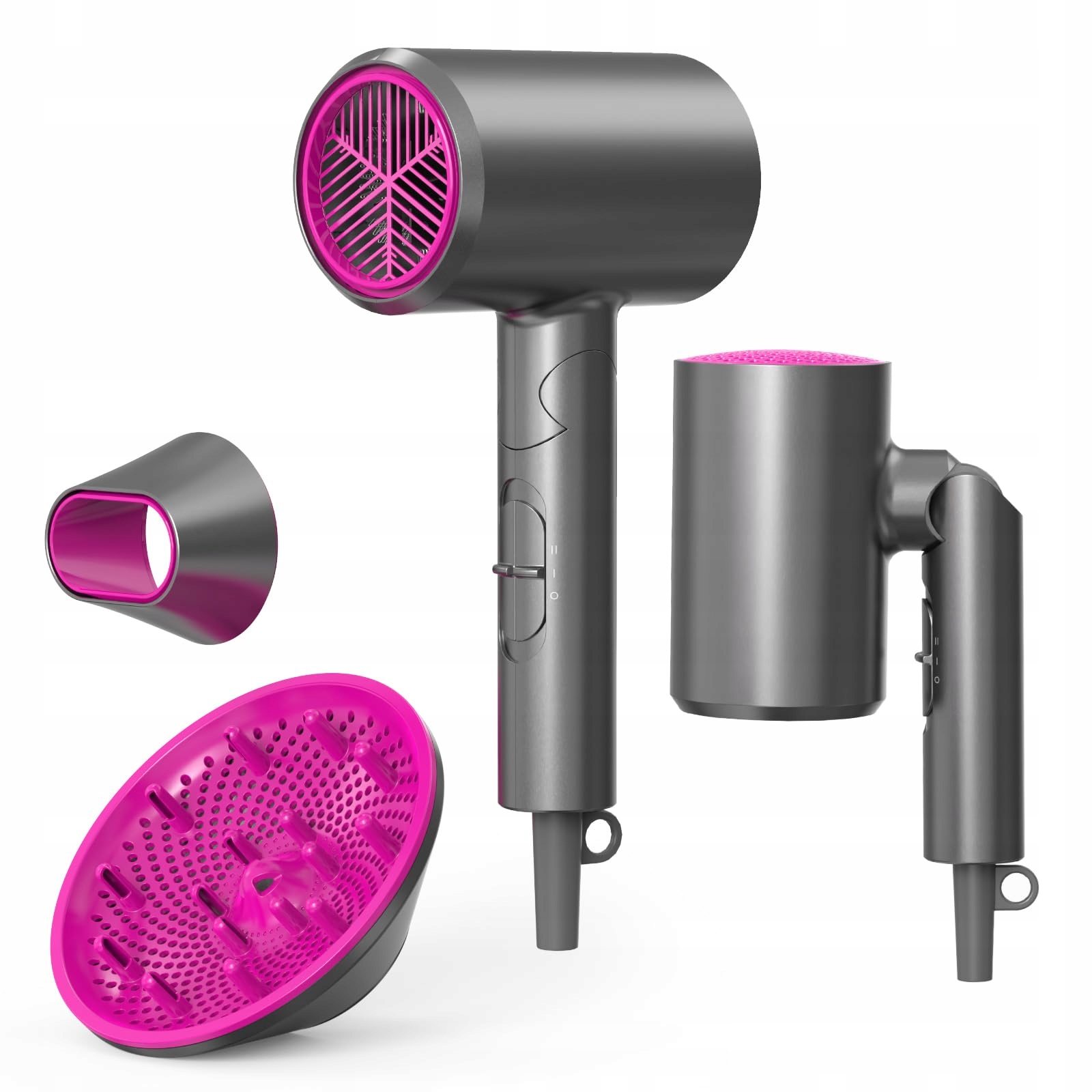 Fén vlasů Aroeve CFD01 světle šedá 1800 W Skládací s difuzérem