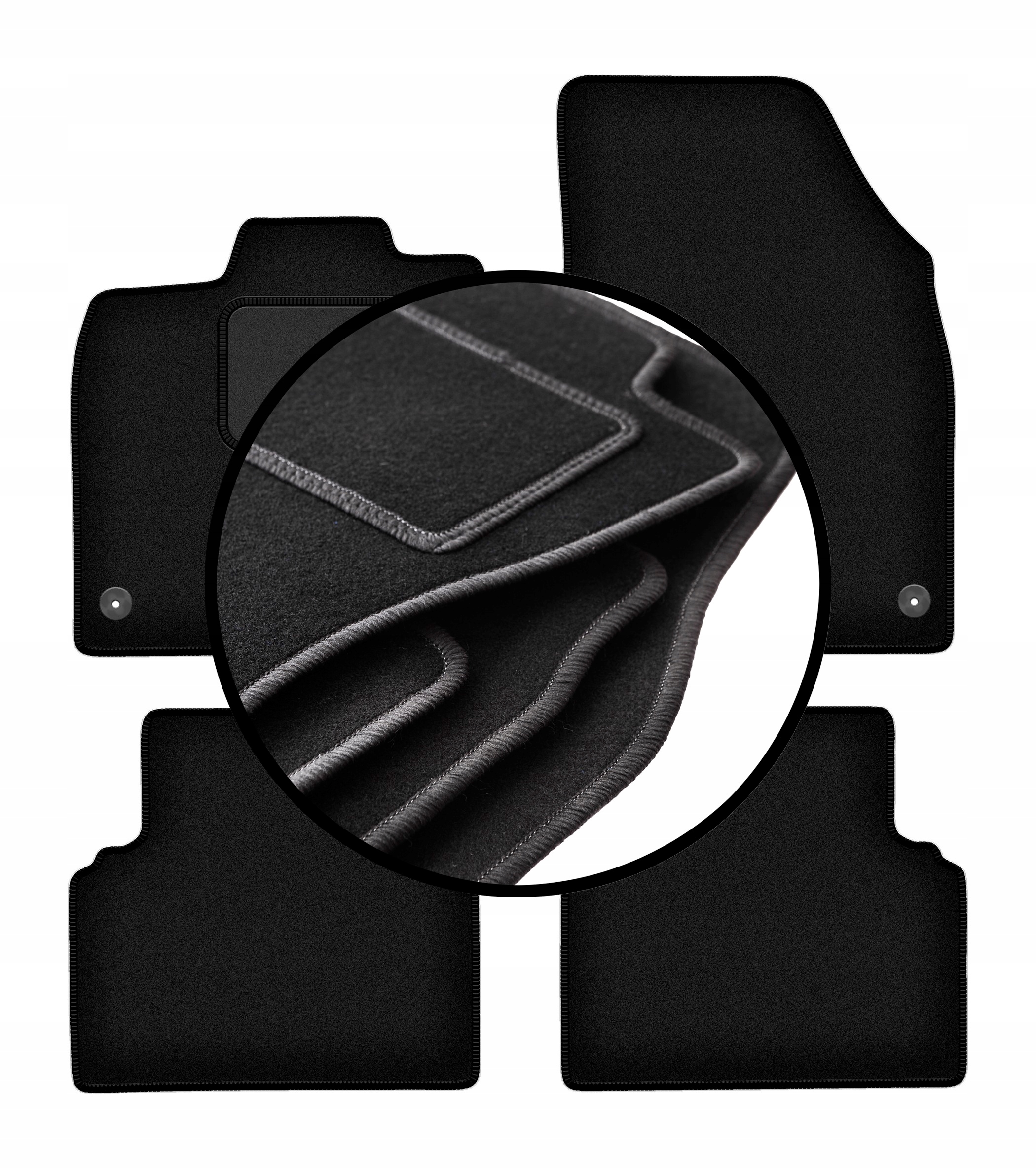 Velurové koberce komplet pro: Volkswagen ID.3 hatchback (2019-)