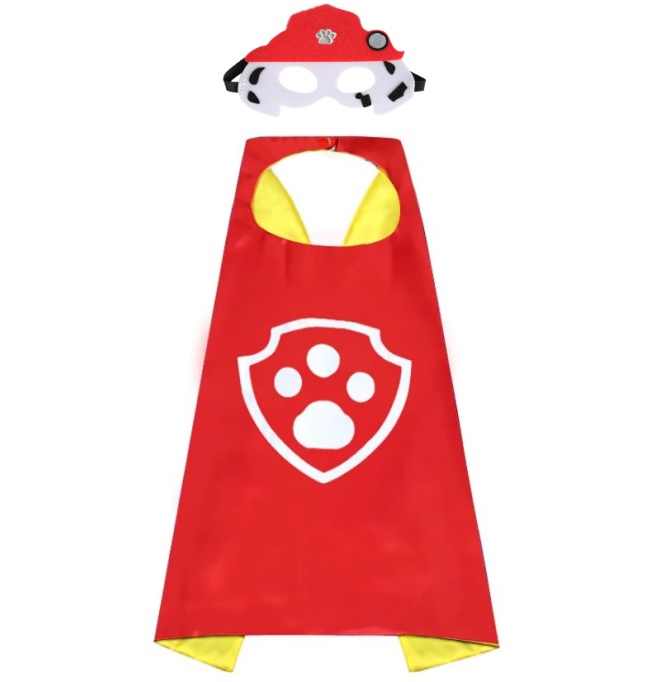 

Strój Przebranie Psi Patrol Marshall Maska Peleryn