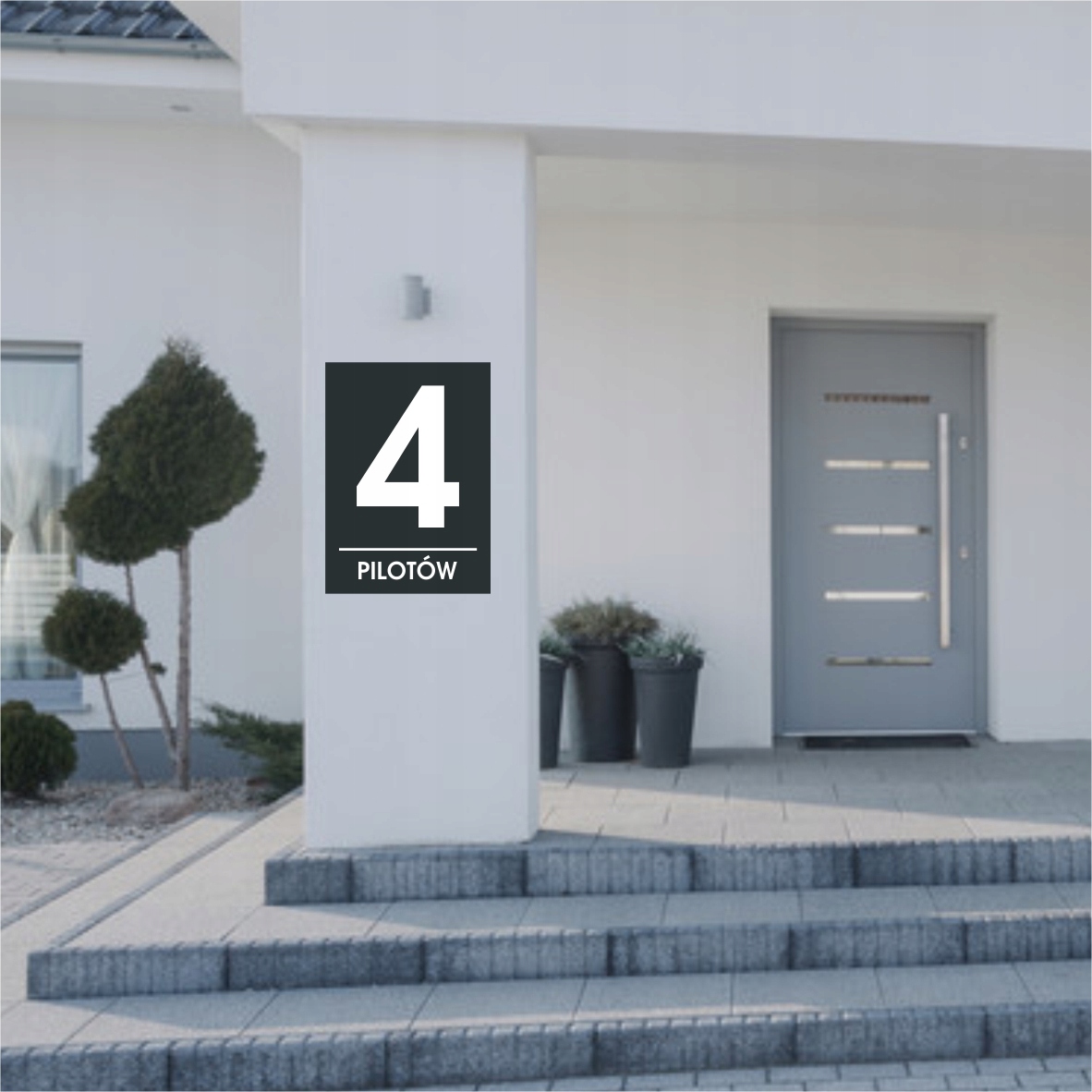 TABLICZKA ADRESOWA numer na dom 30x40 cm ALUMINIUM Antracyt Szerokość produktu 30 cm