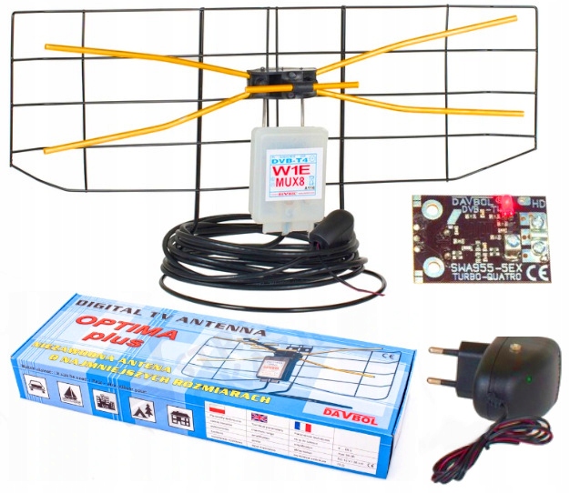 NOWY SYGNAŁ DVB-T2 ANTENA TV POKOJOWA MUX8 FM 4K