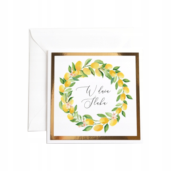 KARTKA Ślubna W DNIU ŚLUBU BŁYSK - cytryny