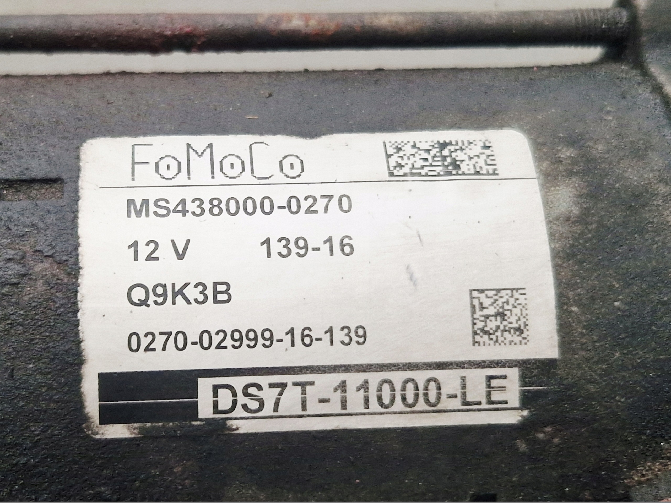 starter FORD MONDEO MK5 2.0 TDCI DS7T-11000-LE
