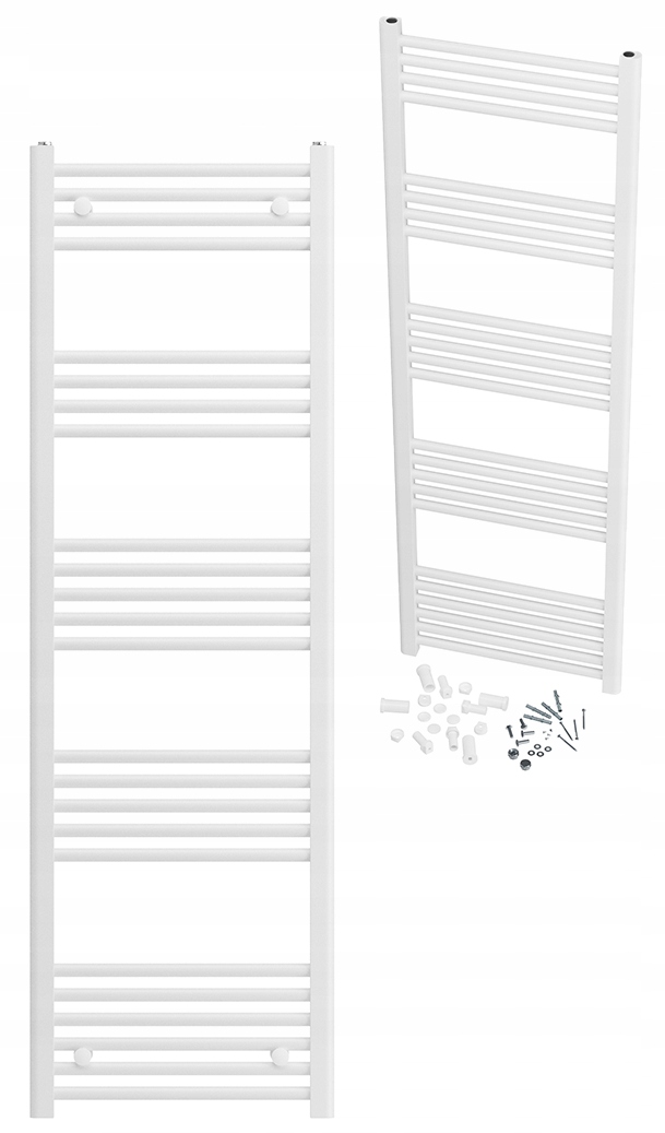 Kúpeľňový Ohrievač Biely Rebríkový Kaloryfer 50x160 cm Montáž 180° Breno