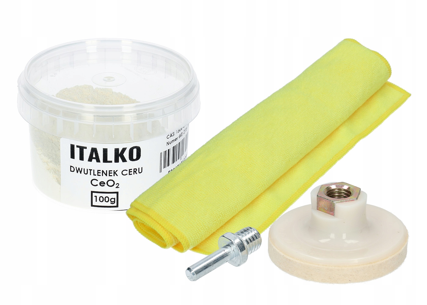 

Zestaw Tlenek Ceru 100g Pad Filcowy 75MM Ręcznik
