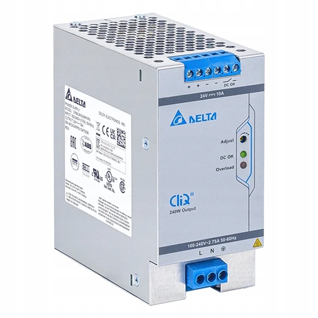 DRM-24V240W1PN: DRM-24V240W1PN: Cliq M napájecí zdroj na Din lištu 240W 24V/10A