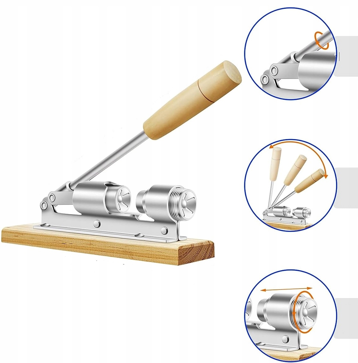 DZIADEK DO ORZECHÓW WŁOSKICH ITD NA PODSTAWCE ANTYPOŚLIZGOWEJ MOCNY STALOWY Szerokość 50 mm