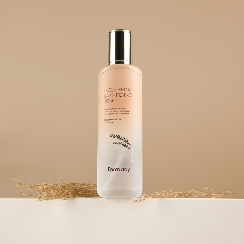 Rozjasňující tonikum s rýží a fermenty Farmstay Rice & Bifida, 120 ml