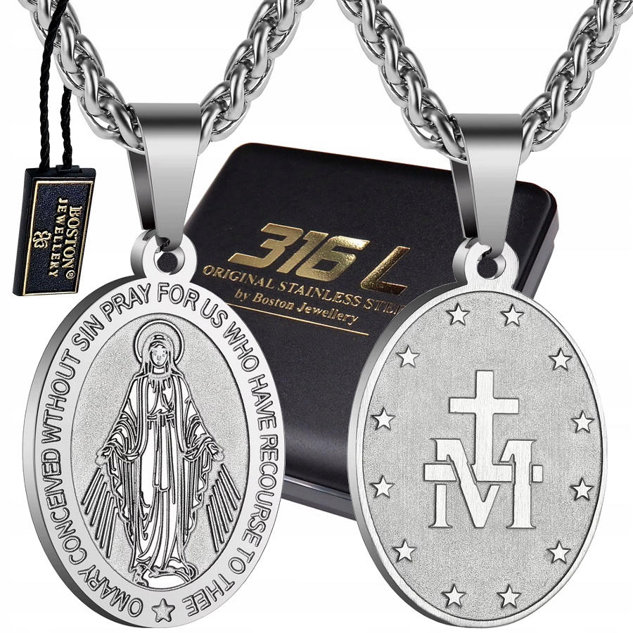 Stříbrný Řetízek S Medailonem Panny Marie, Prémiová Královská Vazba