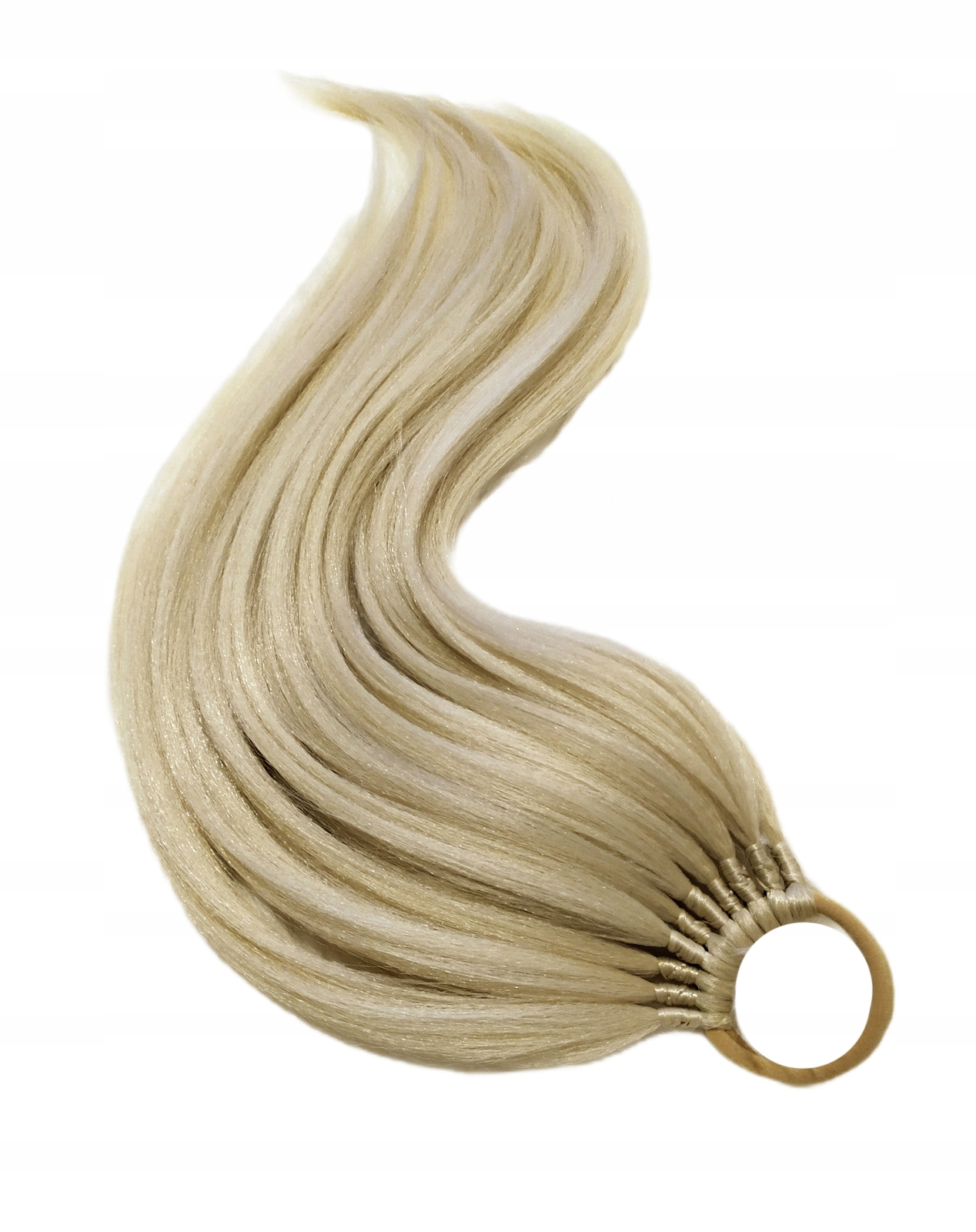 Připínací poník na gumičku, Příčesek, světlý blond, Sluneční Blondýnka, 80 cm