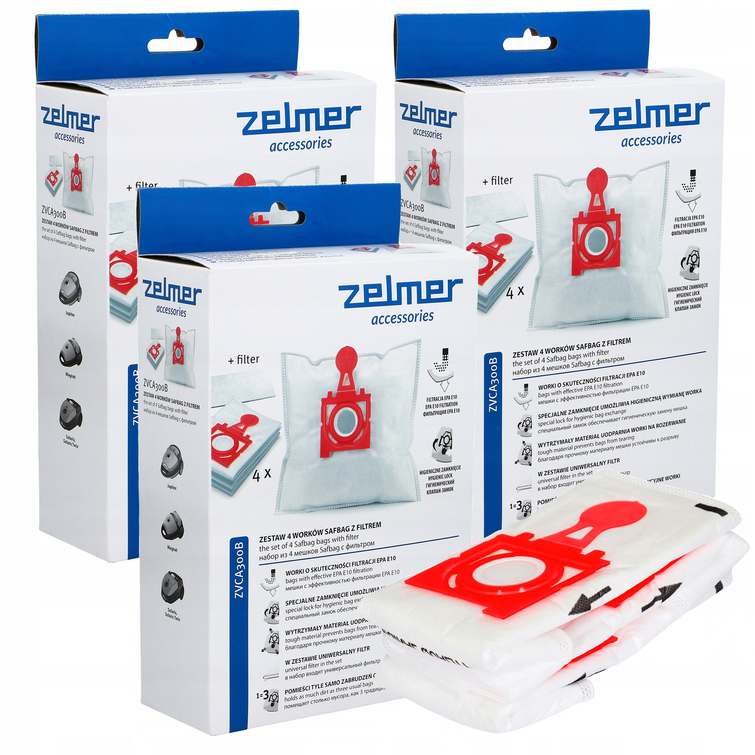 Sáčky do vysavače Zelmer Jupiter Solaris Magnat 12 Ks ZVCA300B Originál