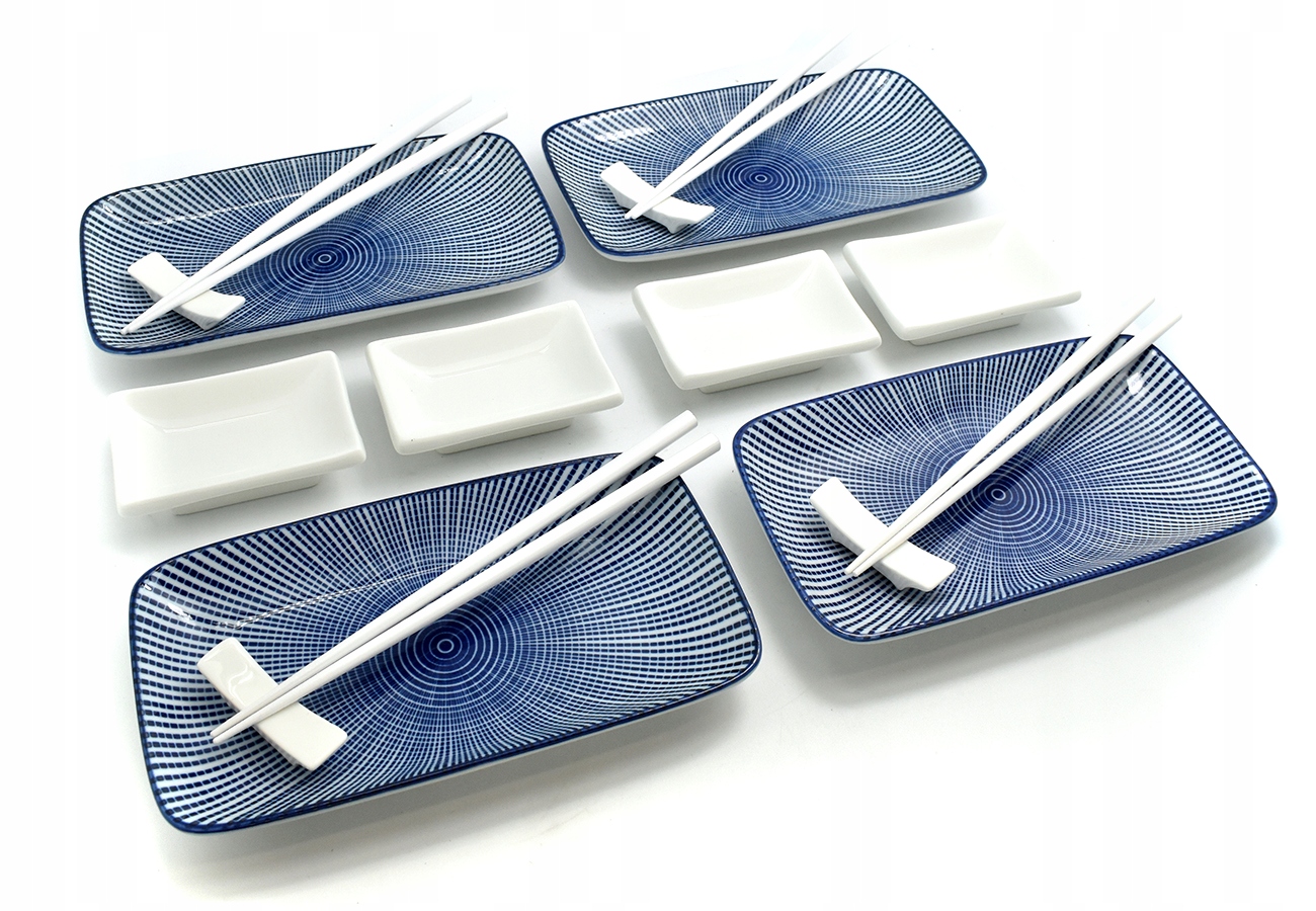 

Komplet do sushi na 4 osoby Tokusa Shiroi Blue