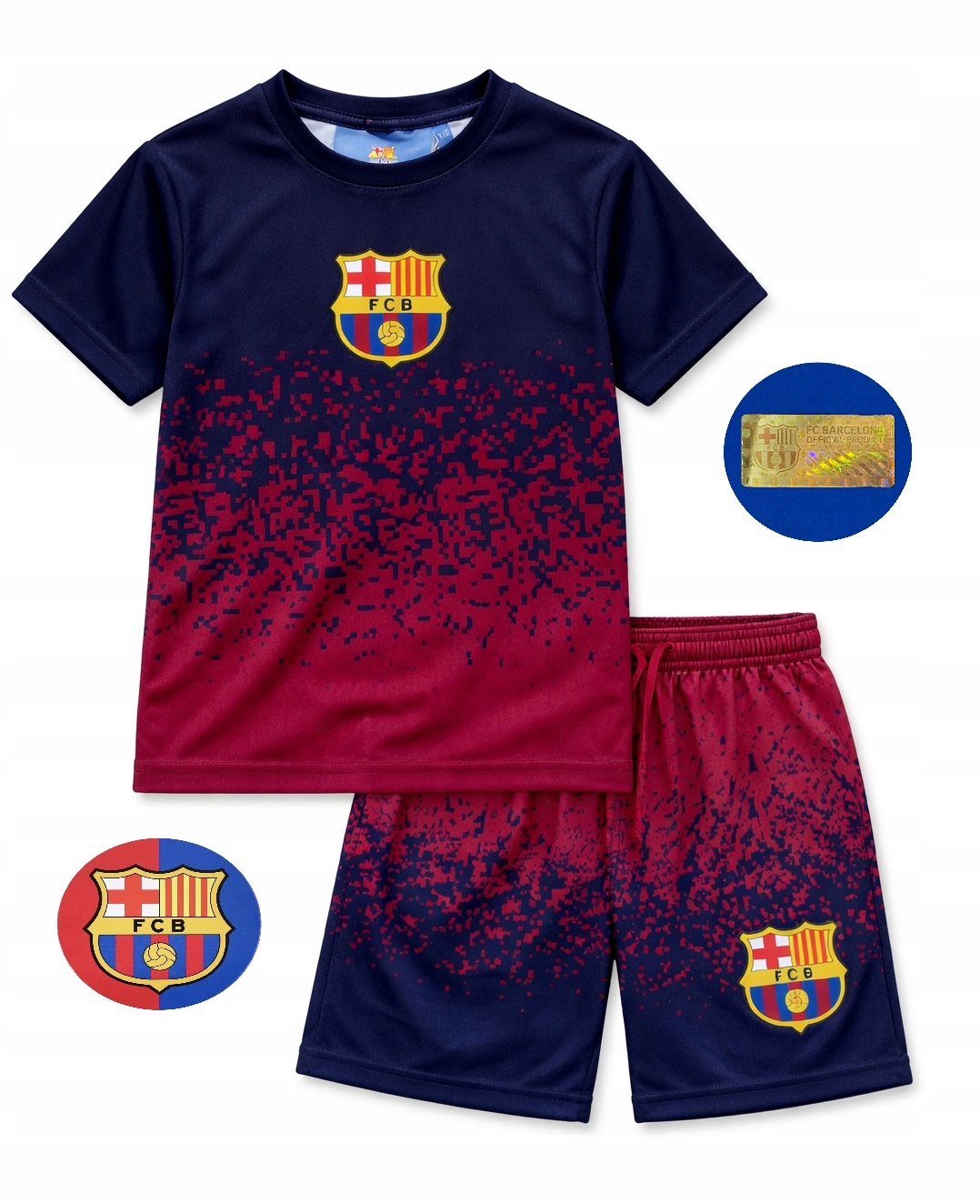 Komplet dziecięcy Fc Barcelona koszulka spodenki strój sportowy rozmiar 104