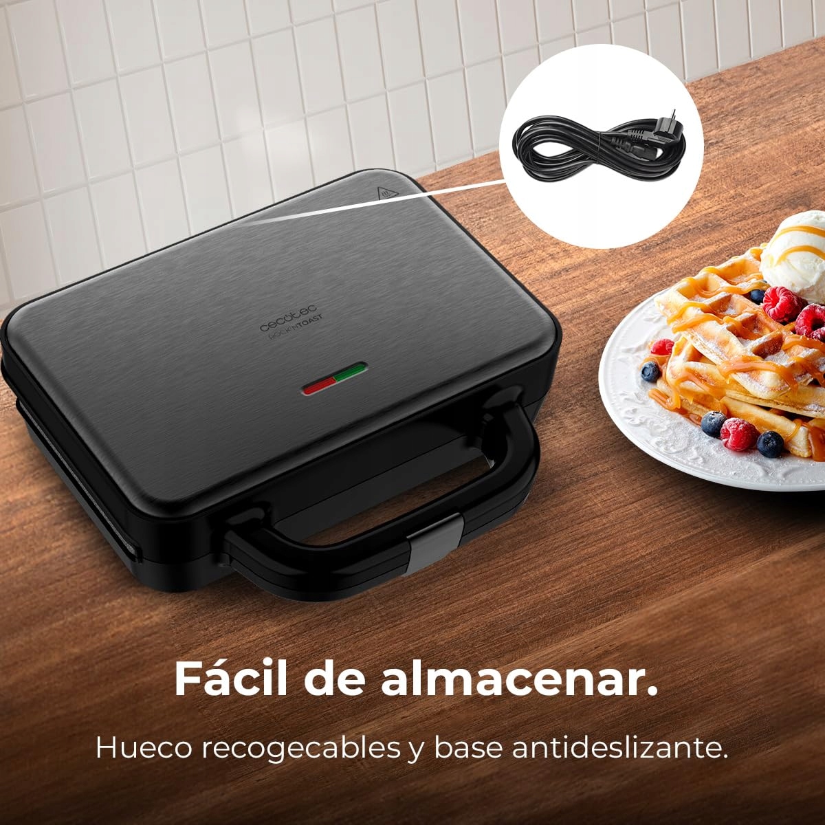 CECOTEC Opiekacz Rock'nToast Deep Classic 1000W Płyty Trójkątne PFOA Free — miniatura 9