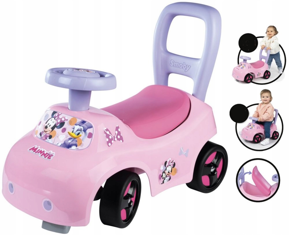 Jeździk Disney Minnie Mouse Różowy pchacz Myszka Minnie Smoby