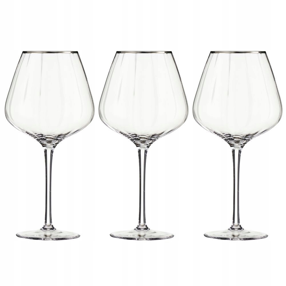 Villa Italia Sada 6 kusů sklenic na víno 530 ml Felice Platin