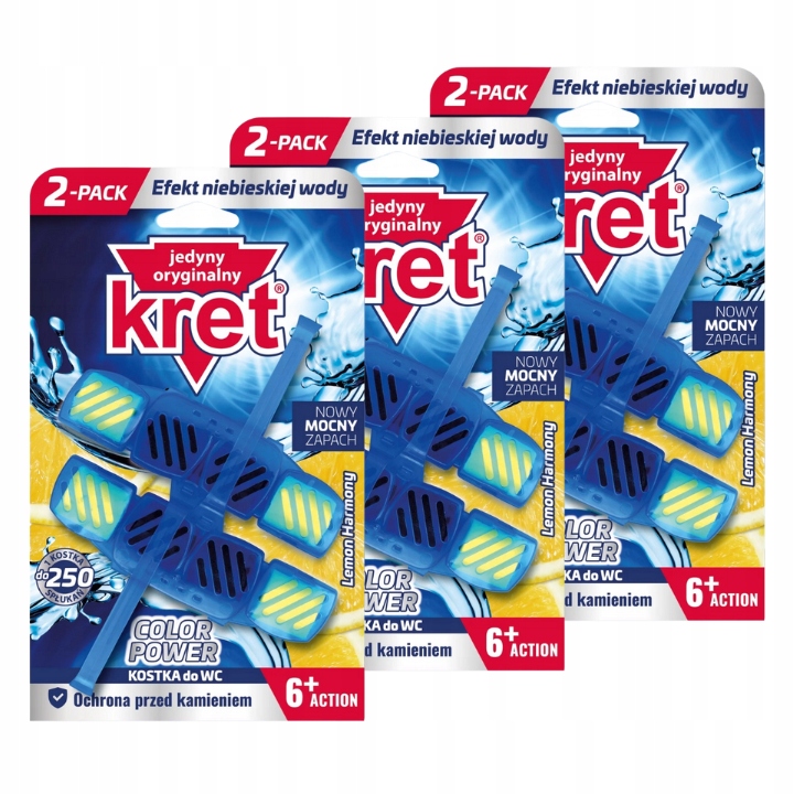 

Kret Zawieszka do Wc Barwiąca Lemon Harmony 40g x6