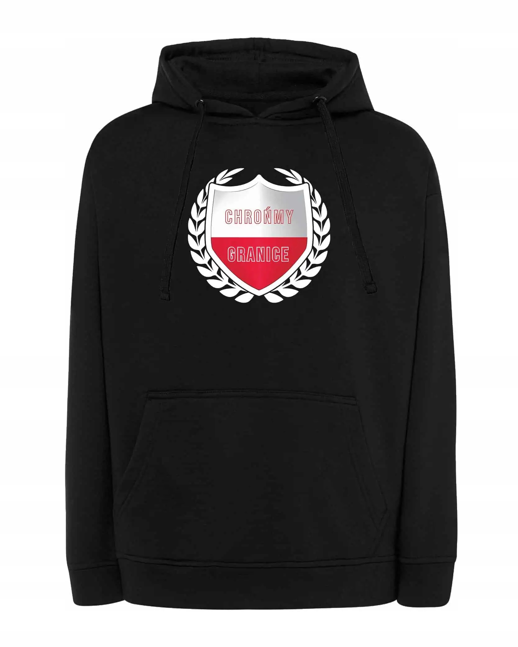 Mikina s kapucí Patriotická ochrana hranic Černá L