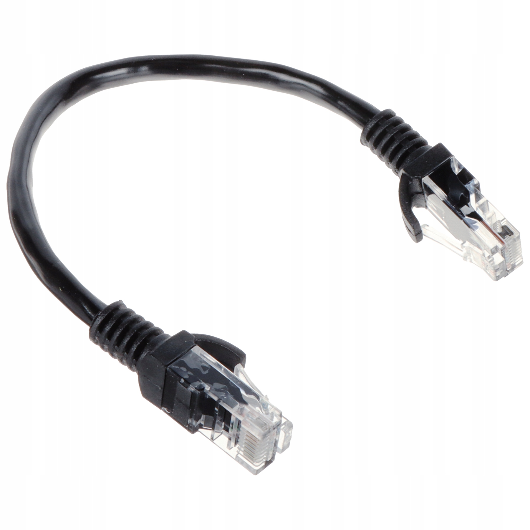 Patchcord Delta U/UTP 5e RJ45 / RJ45 0,2 m czarny