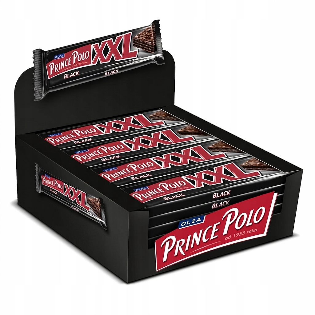 Wafelek Prince Polo Black XXL 45 g x 35 sztuk baton przekąska
