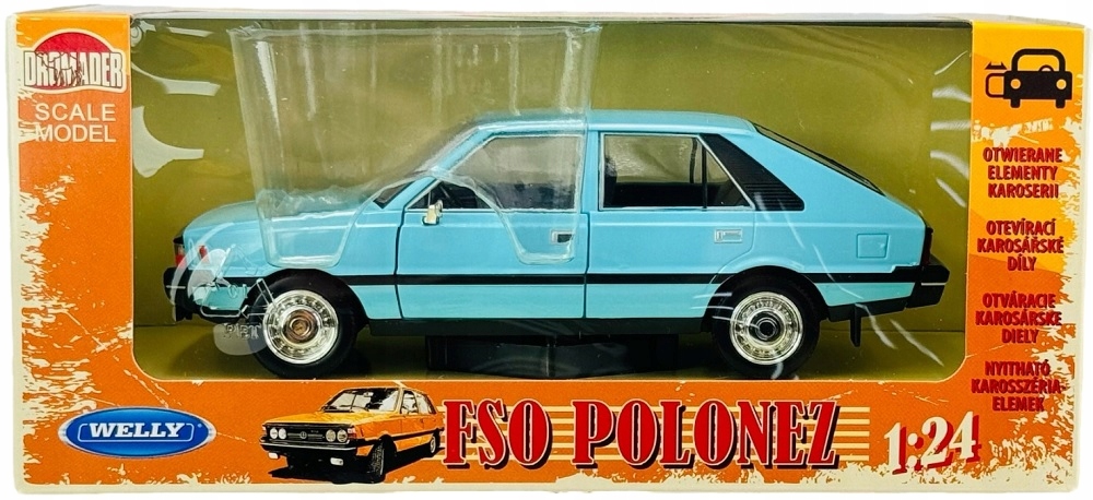 Welly 1:24 Kovový Model Fso Polonez Prl Modrý 24124