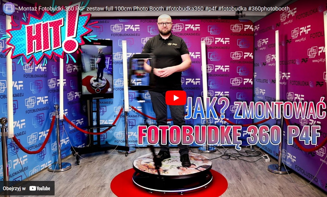 Fotobudka 360 Basic PLUS generacja 2.0 LED 100cm Photo Booth 360 Producent P4F
