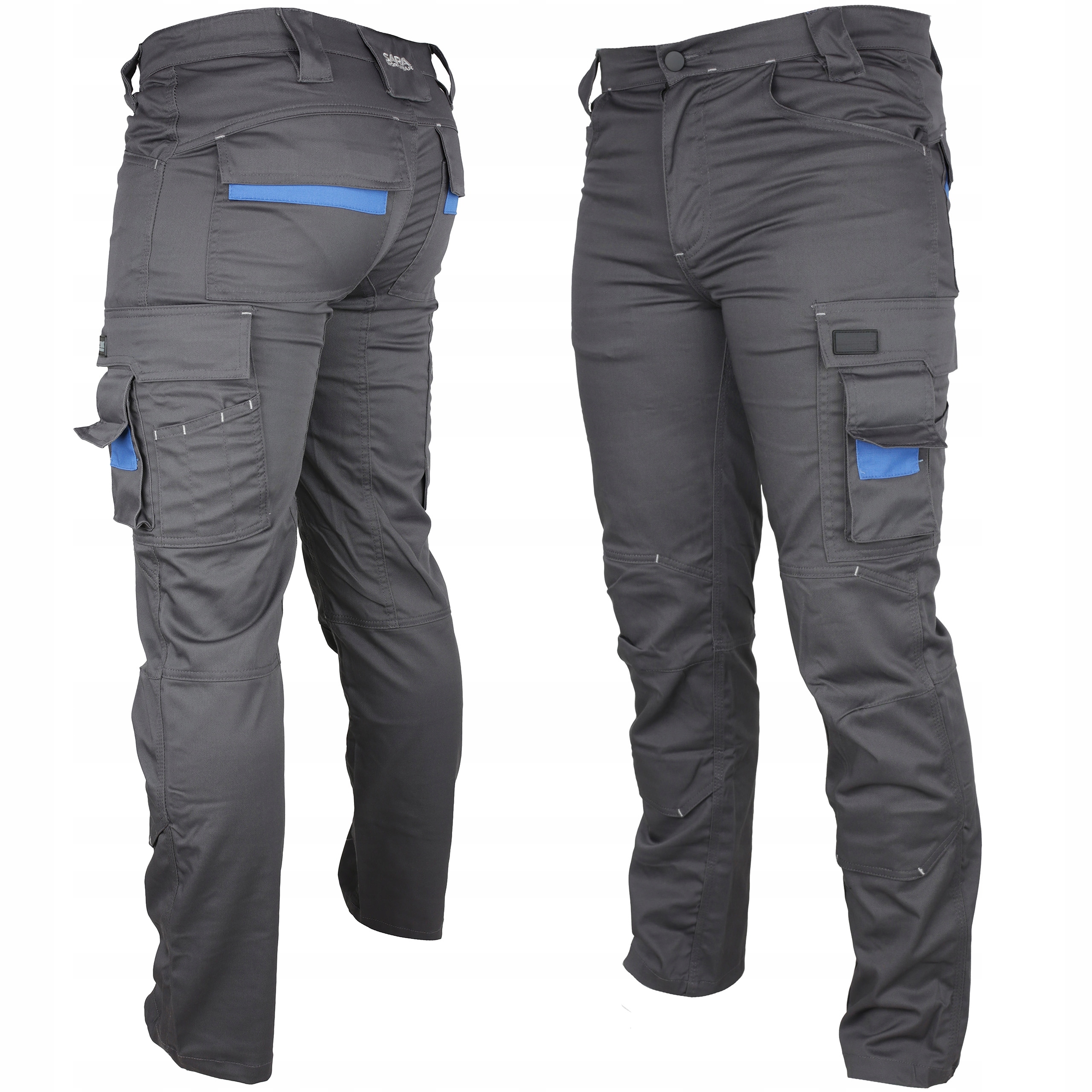 Spodnie robocze męskie Elastyczne Stretch Bawełna bojówki Mocne bhp