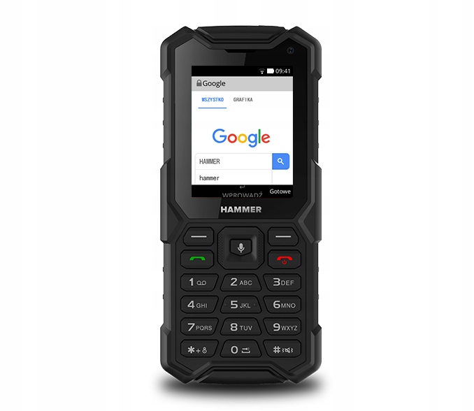Telefon HAMMER 5 Smart Czarny Mocny Odporny na Wodę Pył Kurz IP68 Model telefonu Hammer