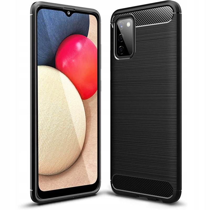 

Etui Pancerne Karbon Do Samsung A02S Szkło