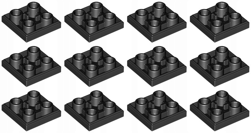 

Lego 11203 Tile Płytka 2x2 czarna (10g) 12 szt.