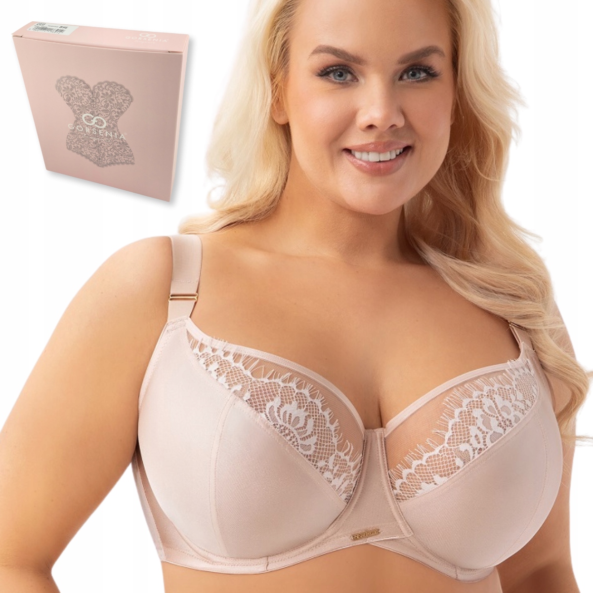 Měkká podprsenka nadměrné velikosti Gorsenia Soft K937 Evia 115E