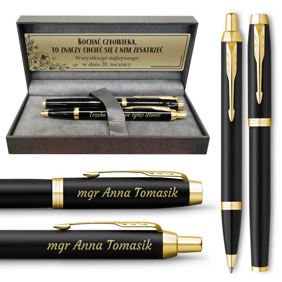 PARKER IM GT PIÓRO DŁUGOPIS ZESTAW - prezent KOMUNIA, DLA NAUCZYCIELA