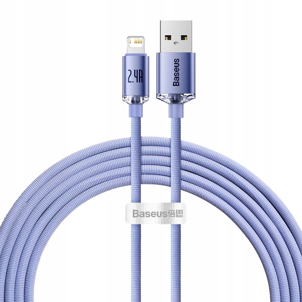 Przewód Baseus Usb Apple Lightning 2 m fioletowy