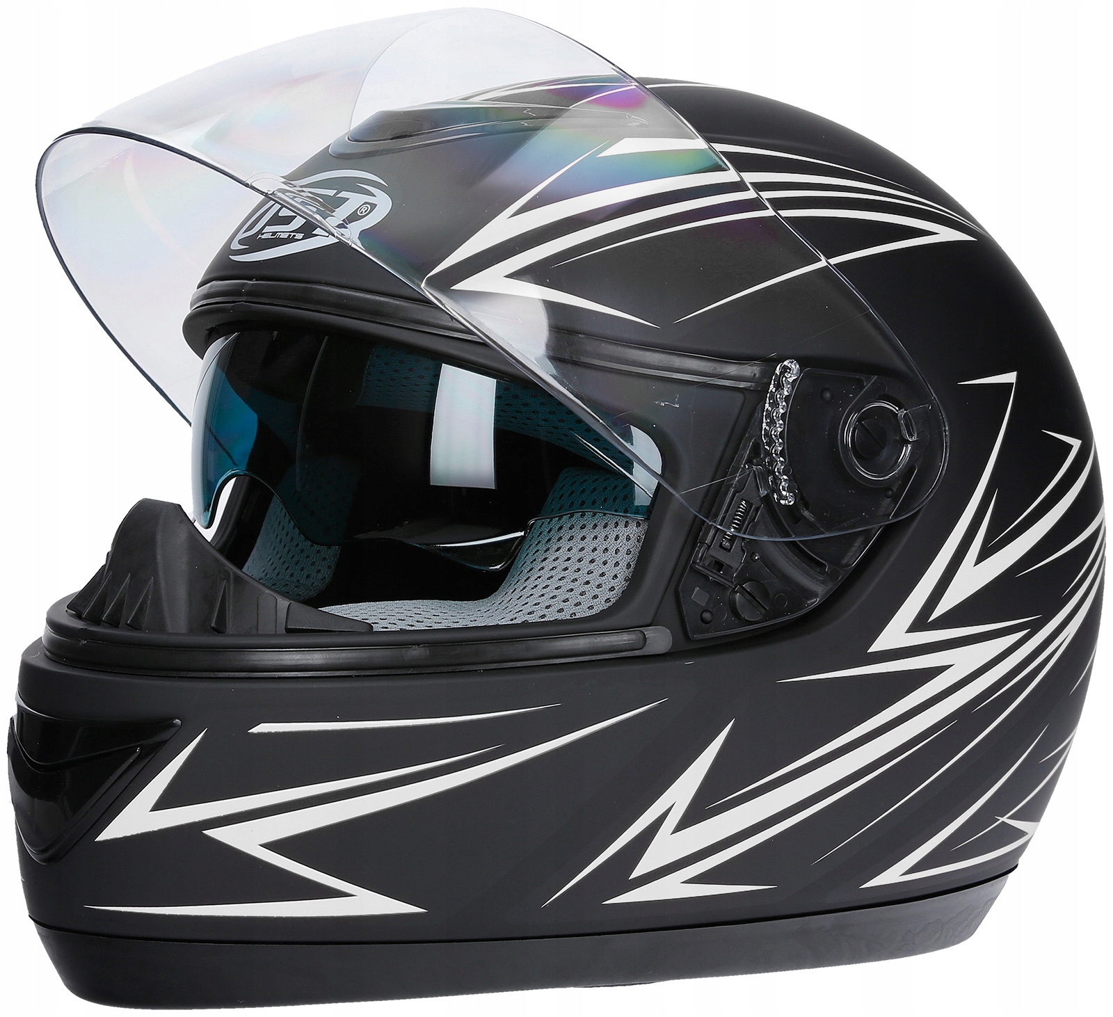 KASK MOTOCYKLOWY MAT NA SKUTER MOTOR Z SZYBĄ JST L Producent JST