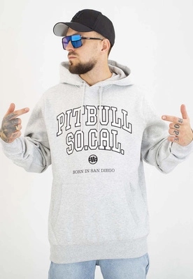 Mikina Pit Bull S Kapucí Cal Grey Melange