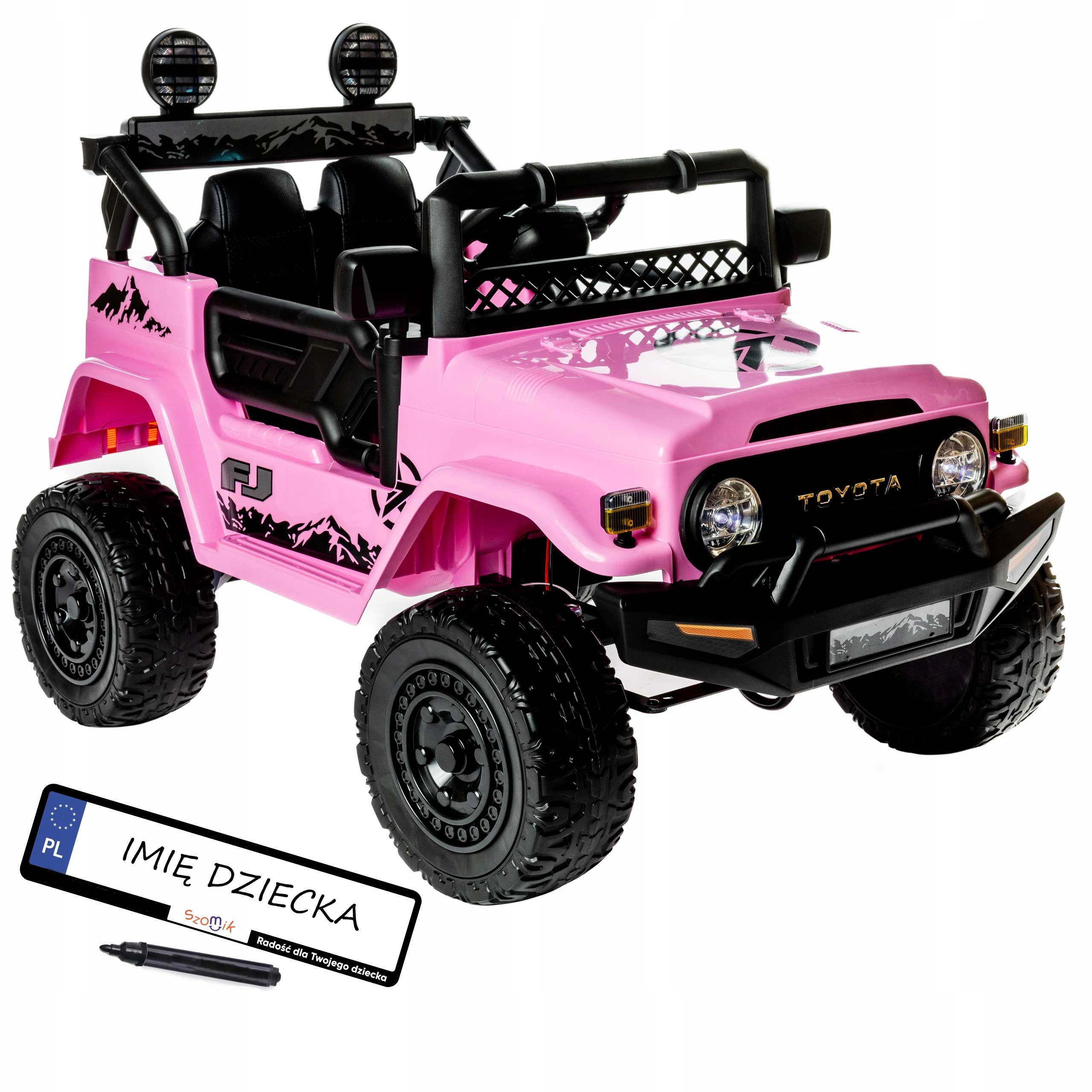 Auto na akumulator dla dzieci Toyota 4x4 12 V Eva ekoskóra Led pilot