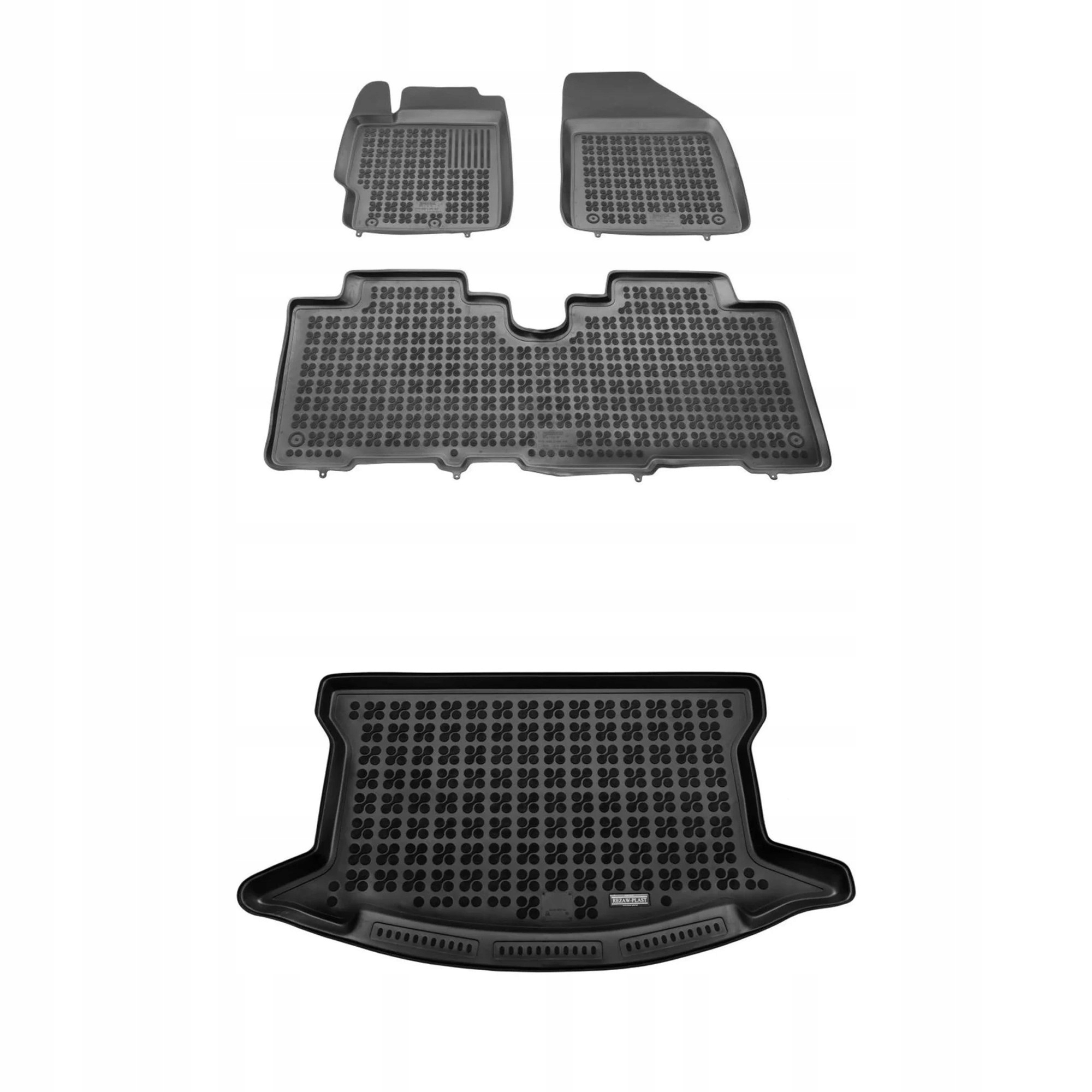 Gumová sada kobercov a rohoží Toyota Verso S 2010-2017, horná podlaha a batožina