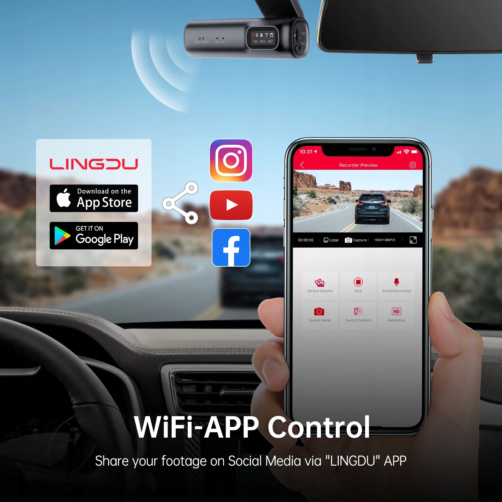 LINGDU D600 4K 0,96 ''ekran wbudowany GPS 5G Wi-Fi Model JLY011