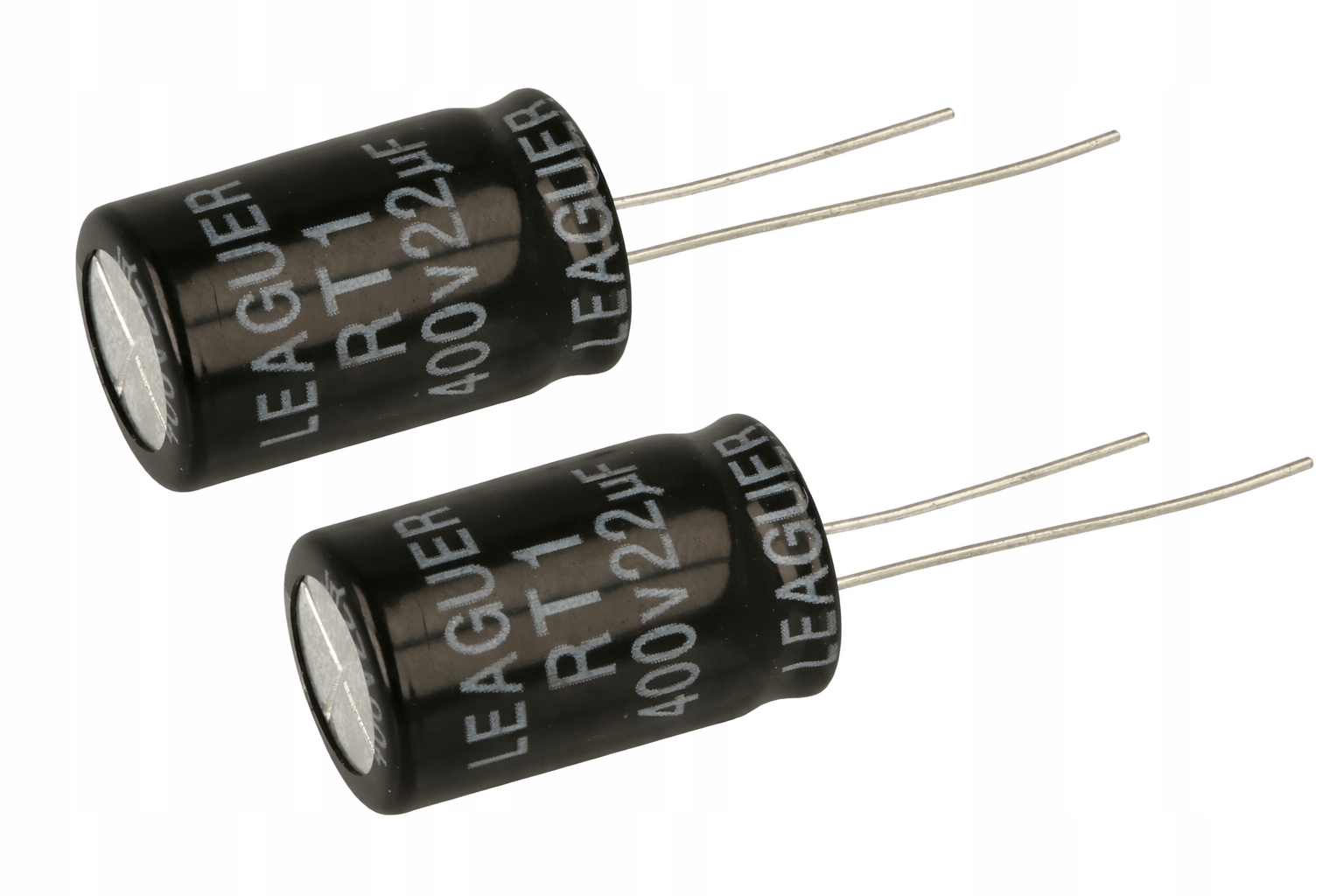 2× Kondensator elektrolityczny 22uF 400V