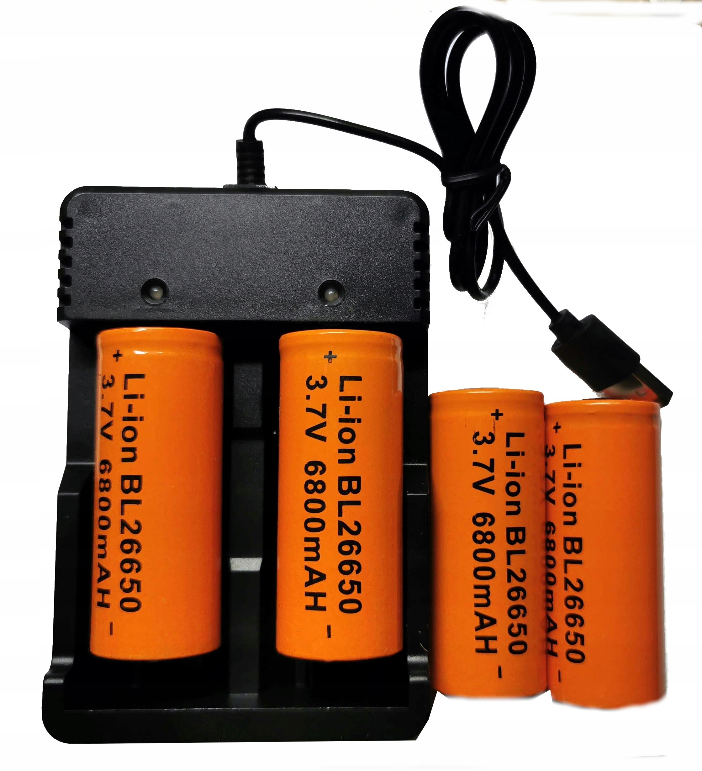 

Ładowarka +4 x aku 26650 6800mAh 3,7V Li-ion aku