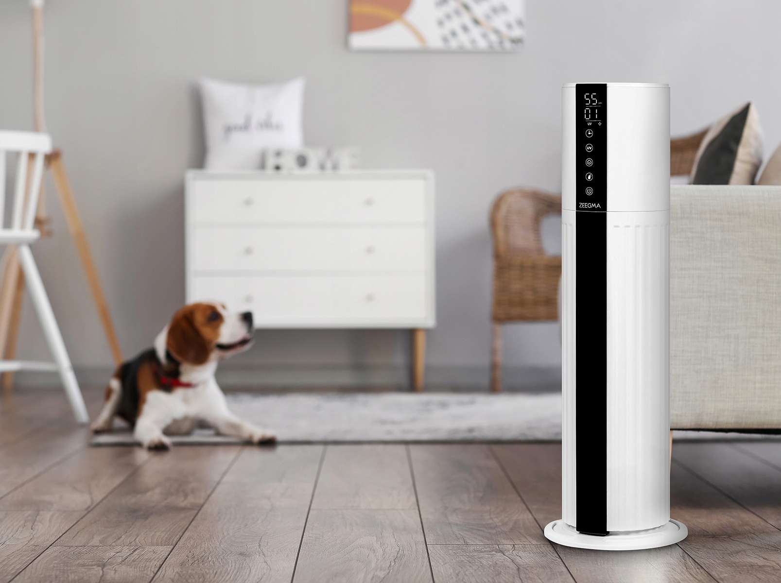 JONIZATOR, NAWILŻACZ POWIETRZA ULTRADŹWIĘKOWY AUTO Poziom hałasu 35 dB