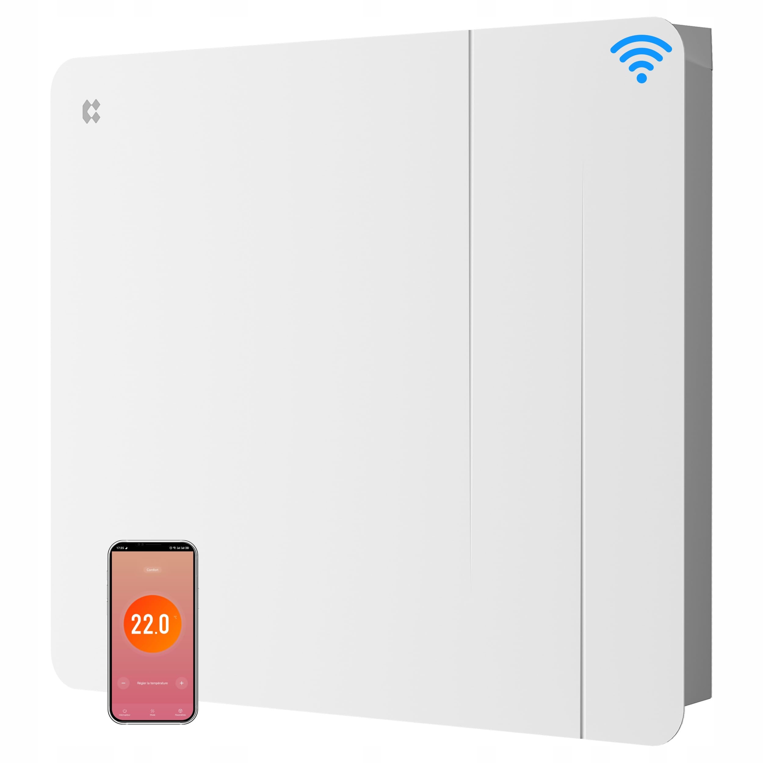 Ciarra Keramický výkyvný radiátor 1000W Wi-Fi časovač detský zámok