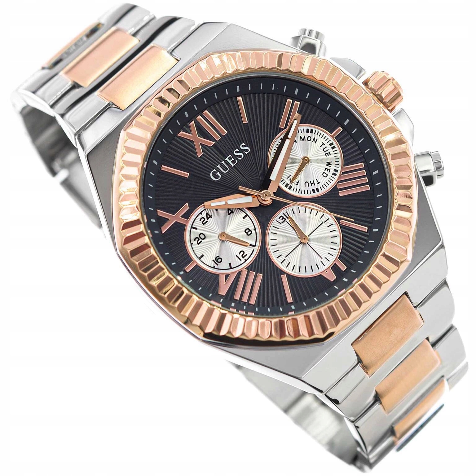 Pánské Guess Analogové Hodinky GW0703G4 Na Náramku S Datumovkou, Masivní