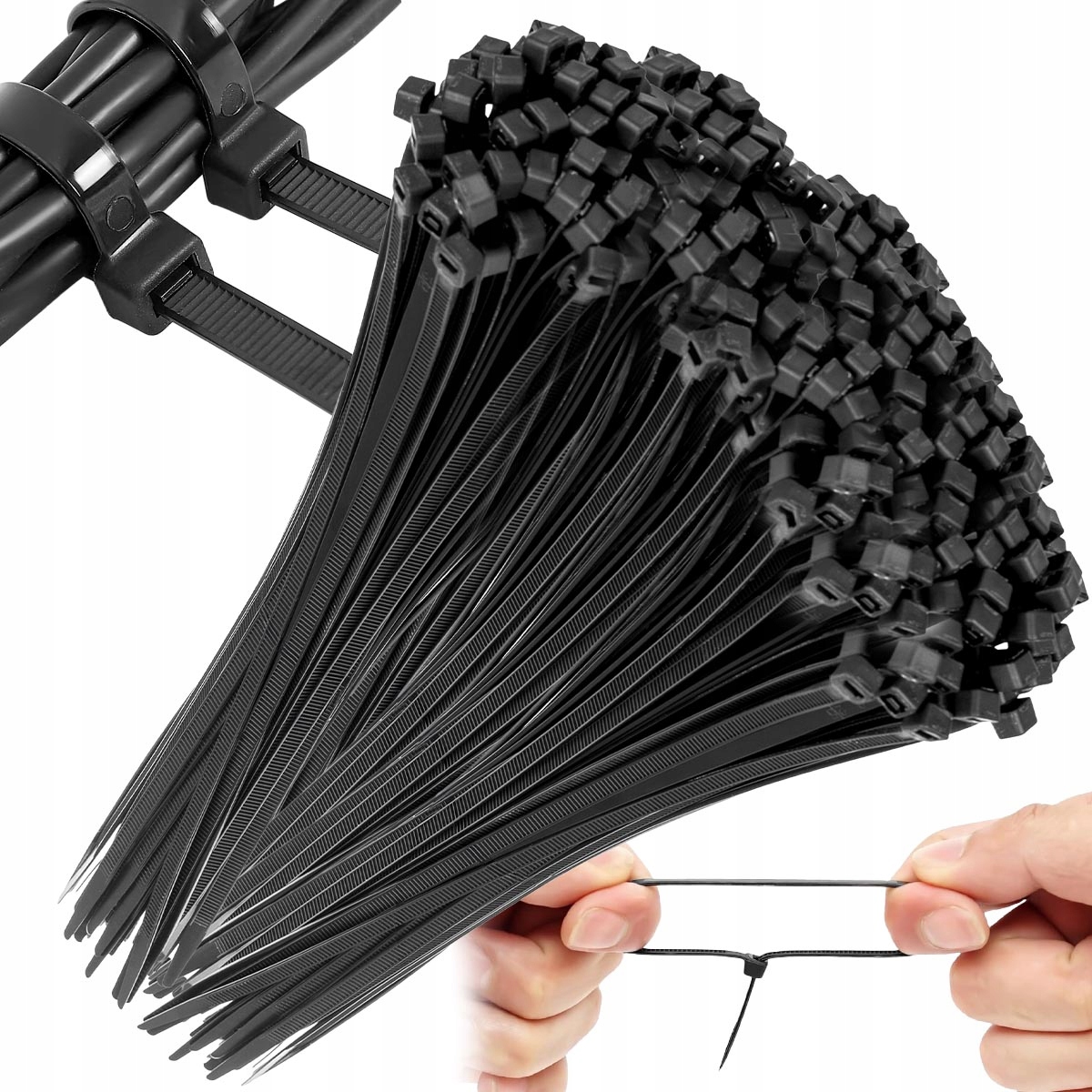 Mocne Opaski Zaciskowe Trytki Trytytki Czarne 4,8x350mm 100szt. Vayox