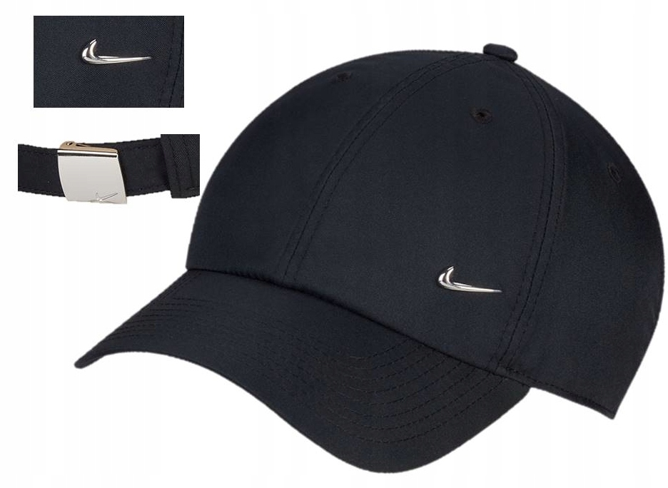 Nike Dri-Fit kšiltovka, kovové logo, černá juniorská baseballová bunda