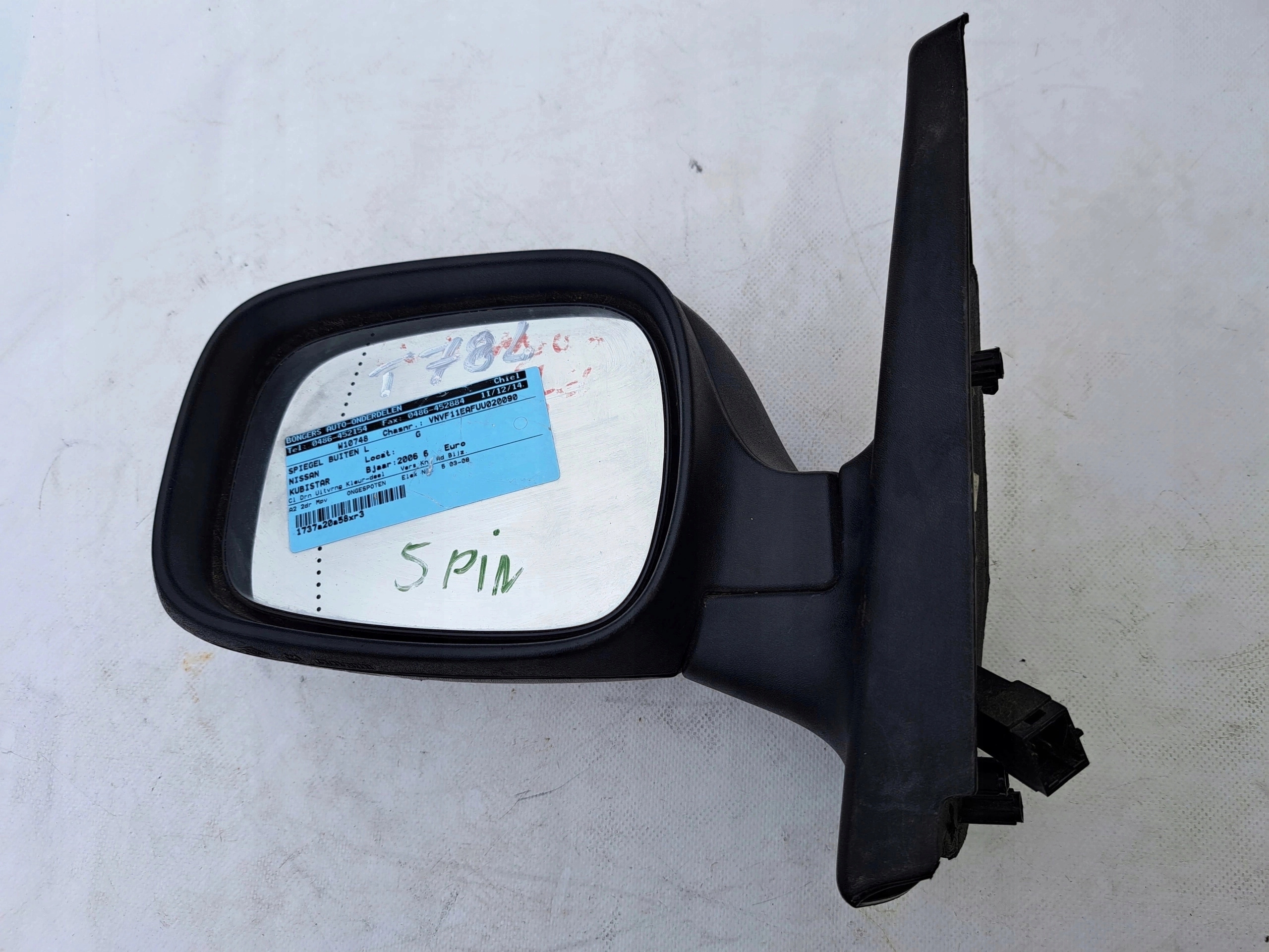 NISSAN KUBISTAR 03-08 mirror left 5PIN original