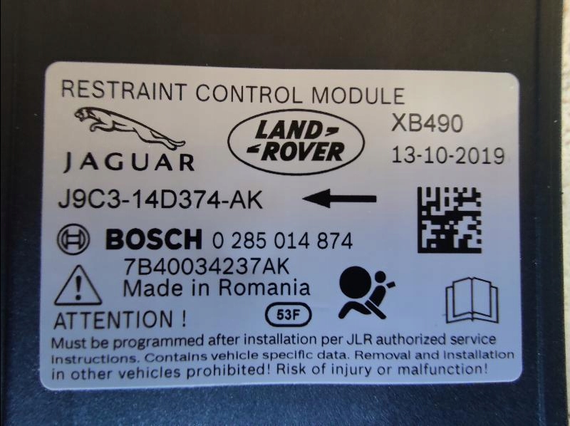 SENSOR MODUŁ AIRBAG JAGUAR F-PACE F PACE J9C3-14D374-AK Producent części Jaguar OE
