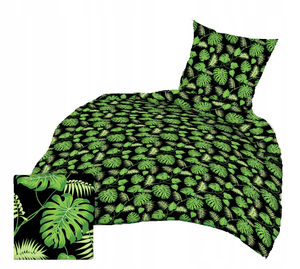 Pościel bawełniana 140x160 50x60 dziecięca liście 032ccz