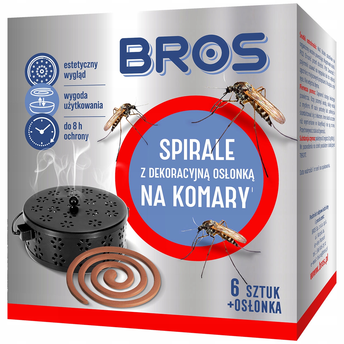 

Spirale Bros na komary z osłonką 6 szt.